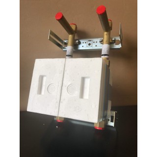 Unicount Koax 2\'\' avec T pour système d\'installation GIS (Geberit) avec plaque de recouvrement blanche (blanc alpin) 