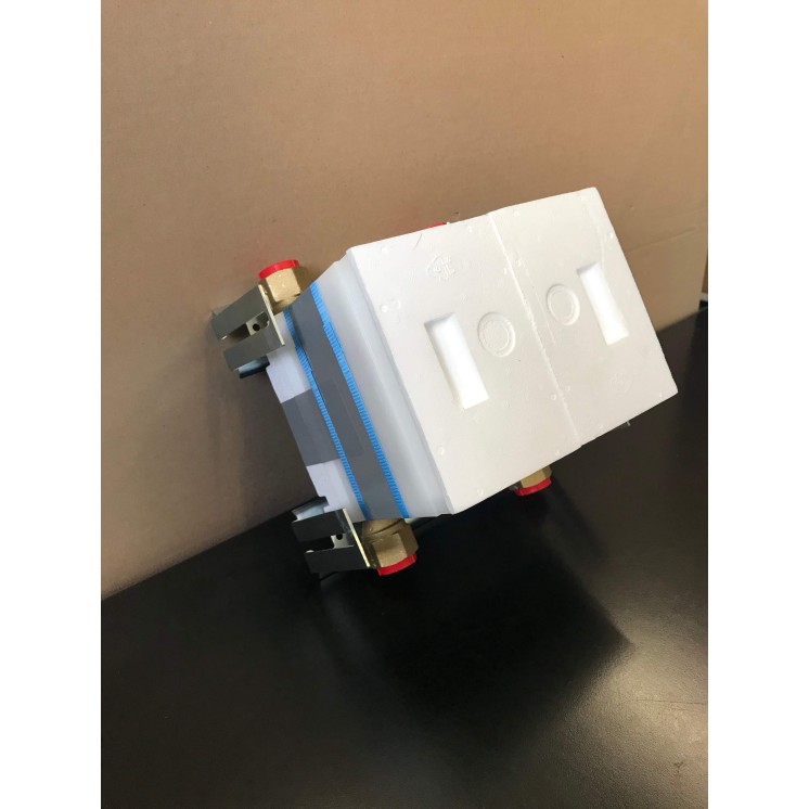 Unicount  Koax 2\'\' sans T pour système d\'installation GIS  (Geberit) avec plaque de recouvrement blanche (blanc alpin) 