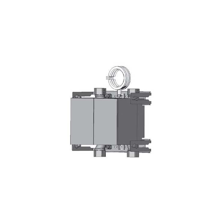 Unicount Koax 2\'\' ohne T zu Installationssystem GIS   (Geberit) mit weisser  Abdeckplatte (alpinweiss) 