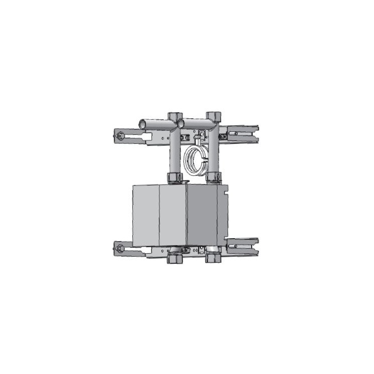 Unicount  Koax 2\'\' avec T pour système d\'installation DUOFIX  (Geberit) avec plaque de recouvrement blanche (blanc alpin)   