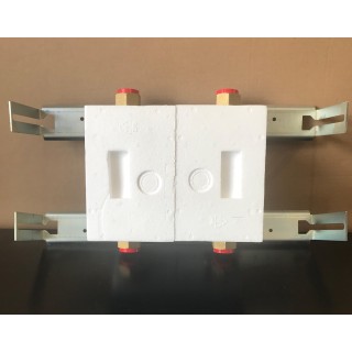 Unicount Koax 2\'\' ohne T zu Installationssystem DUOFIX  (Geberit) mit weisser  Abdeckplatte   (alpinweiss)   