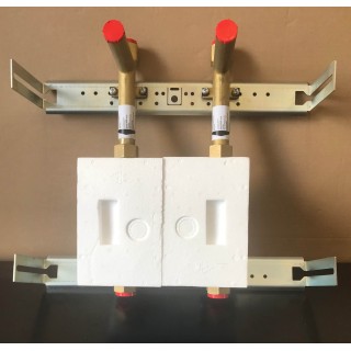 Unicount  Koax 2\'\' mit T zu Installationssystem OPTIVIS    (Nussbaum) mit weisser  Abdeckplatte (alpinweiss)    
