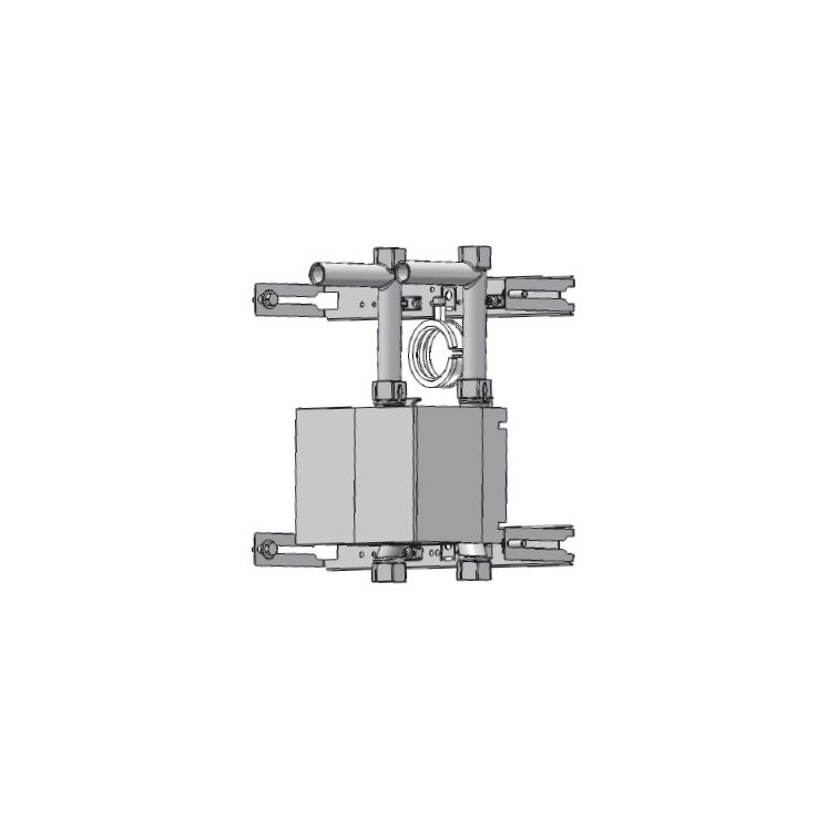 Unicount  Koax 2\'\' mit T zu Installationssystem OPTIVIS    (Nussbaum) mit weisser  Abdeckplatte (alpinweiss)    