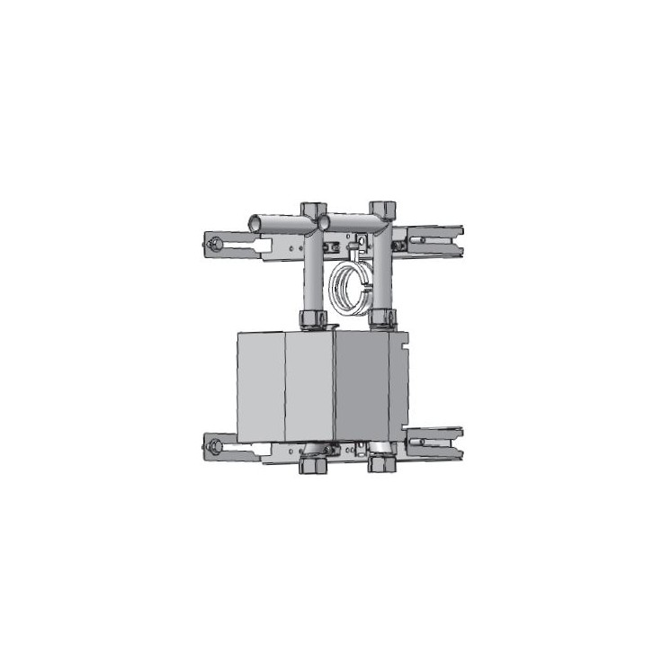 Unicount Koax 2\'\' avec T pour système d\'installation TECEprofil  (TECE) avec plaque de recouvrement chromée  