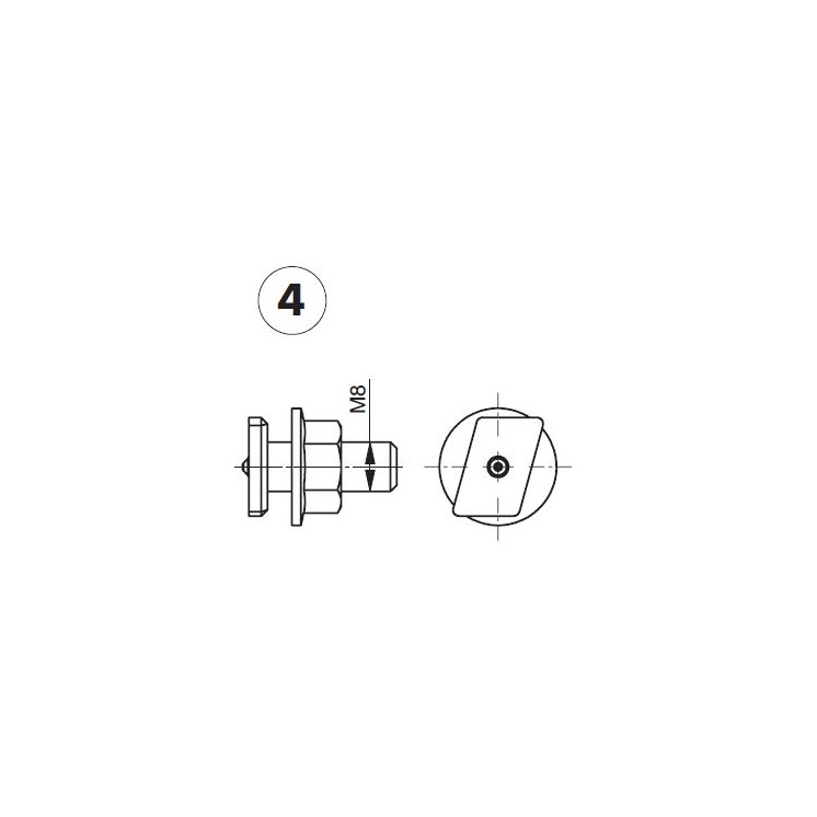 Befestigungsschrauben M8x25 (4 Stück) für GIS-System (Geberit) 