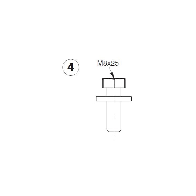 Befestigungsset (4 Stück, Schrauben und Muttern) für DUOFIX-System (Geberit)  