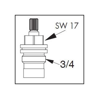 Chapeau cartouche en céramique 3/4