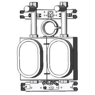 Deltamess Rohbauphase   Miniblock Koax mit T zu Installationssystem GIS (Geberit)  