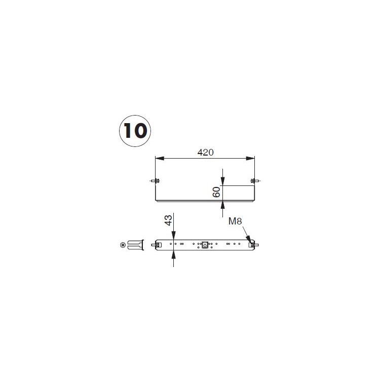 Armaturenplatte komplett mit Befestigungsmaterial zu System DUOFIX (Geberit)  