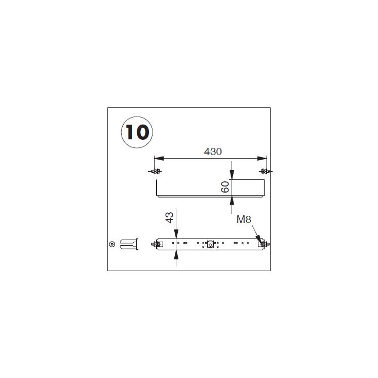 Armaturenplatte komplett mit Befestigungsmaterial zu System OPTIVIS (Nussbaum)  