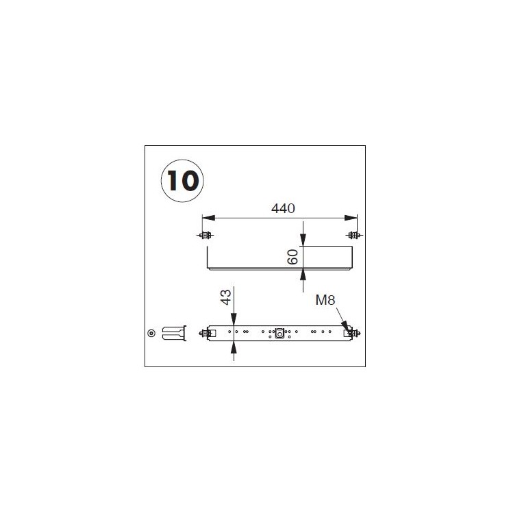 Armaturenplatte komplett mit Befestigungsmaterial zu System TECEprofil (TECE) 